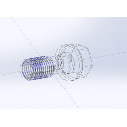Banjo bolt Vis banjo M10x1.25 125 longueur 25mm sous tête Inox CNC